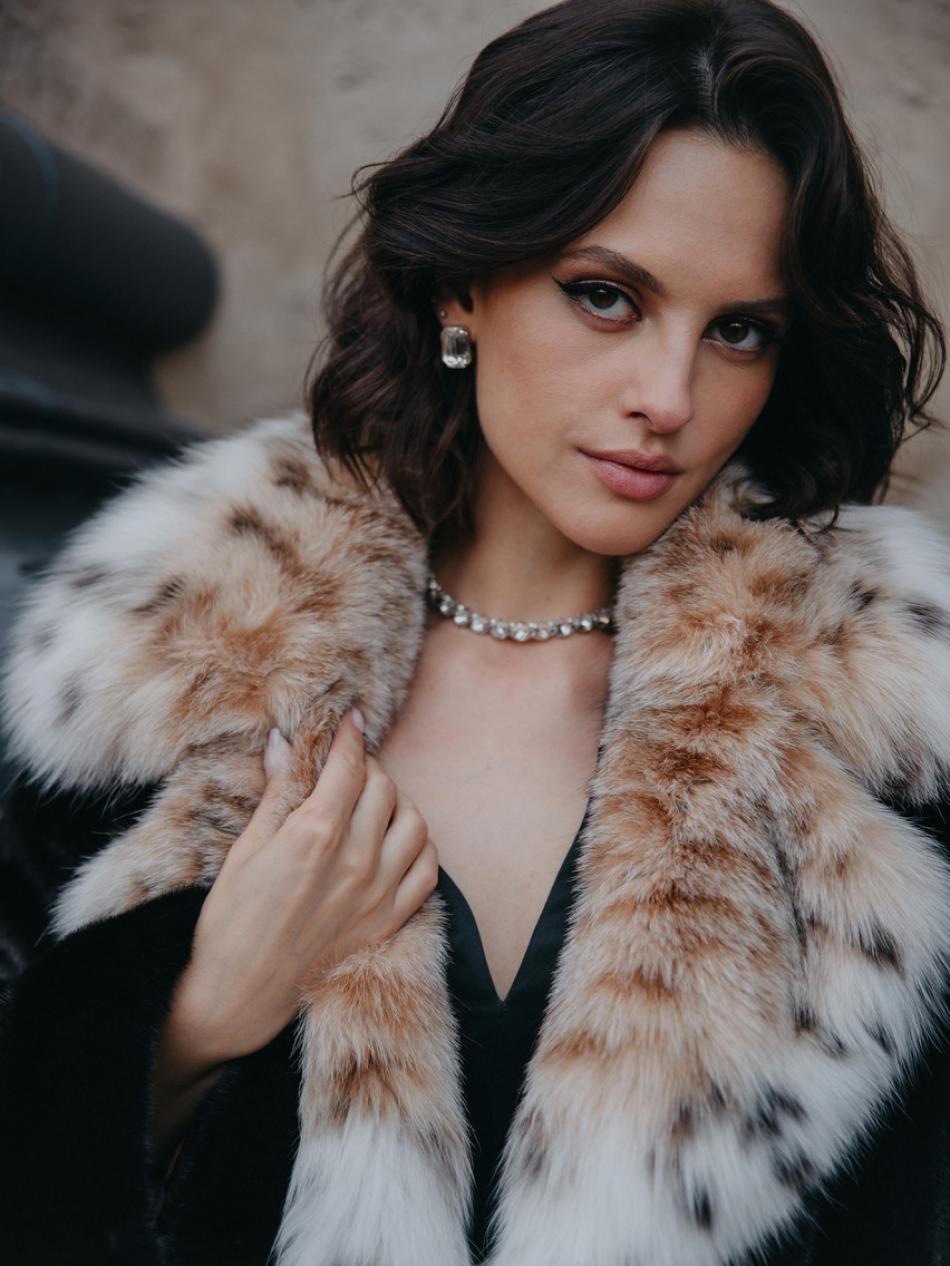 Полупальто из премиум меха норки “Katrin” Полупальто из премиум меха норки “Katrin”